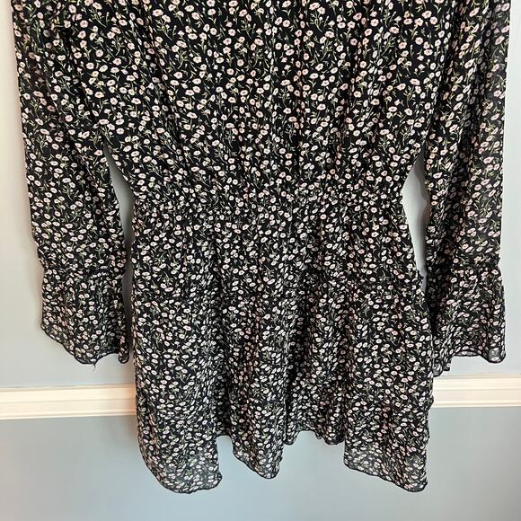 Lulus Navy Blue Flowered Dress Size Small Preloved - Picture 9 of 14